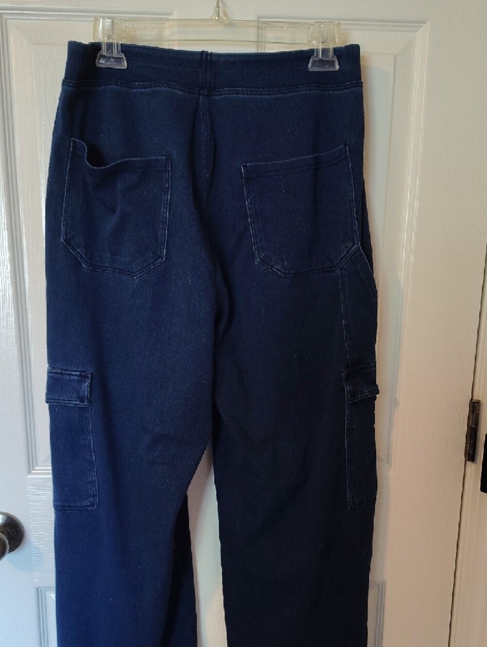 HALARA Stretch Denim Ladies Cargo Jeans Large Petite - Picture 3 of 4